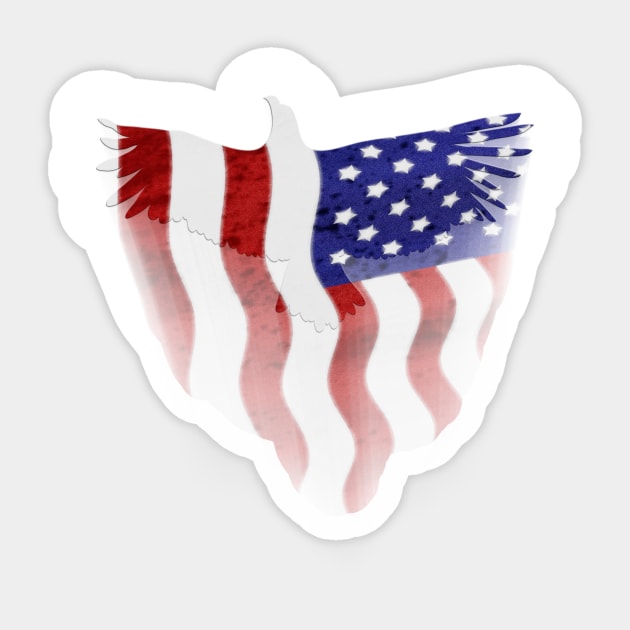 American Flag Sticker by TaylorDavidDesigns